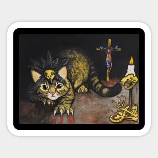 The Executioner - Cat Painting Sticker